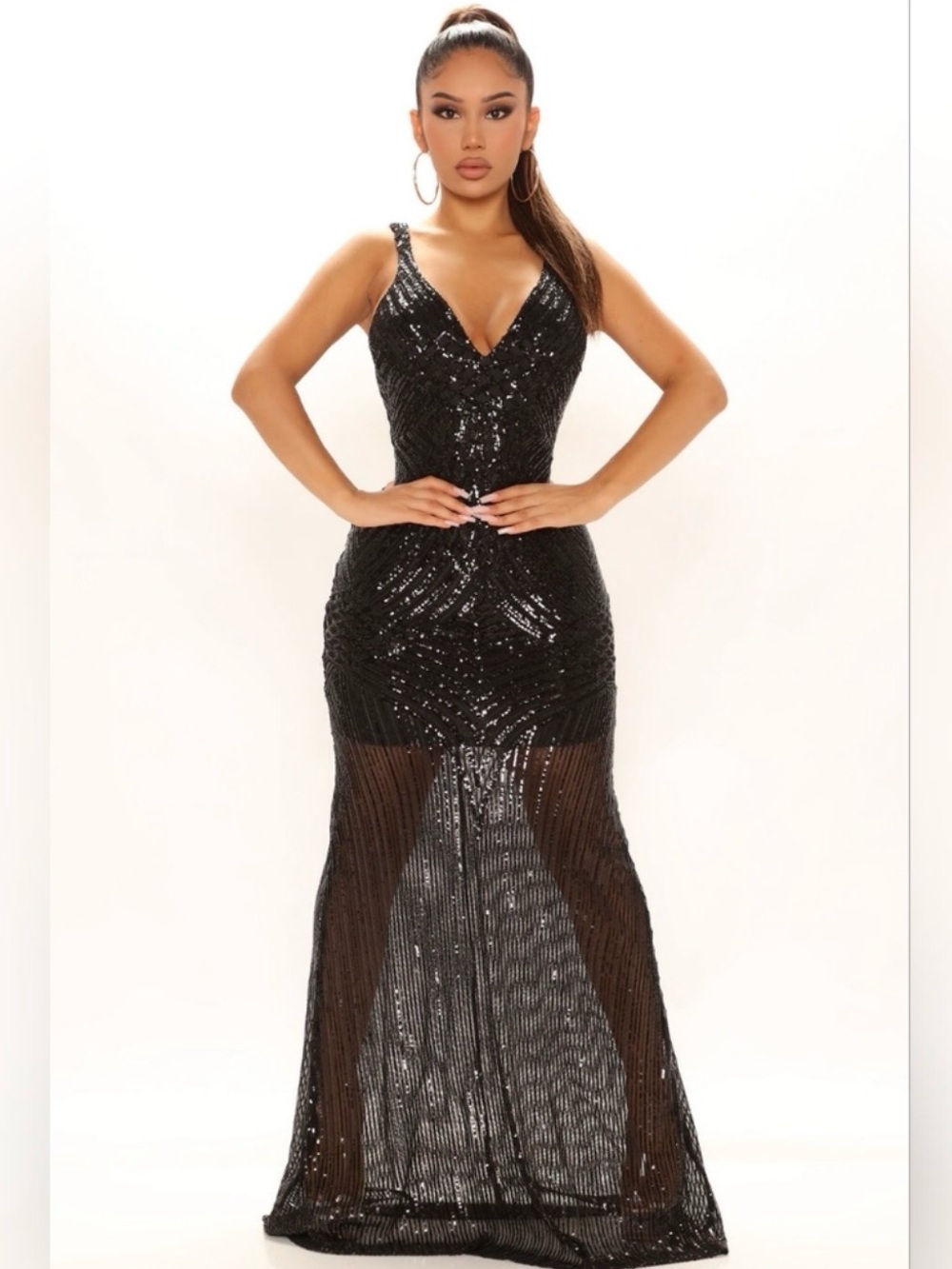 Celebrity Sequin Maxi Dress